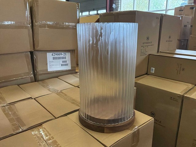 Riverdale lize windlicht 40cm - helder (2x) - afbeelding 2 van  7