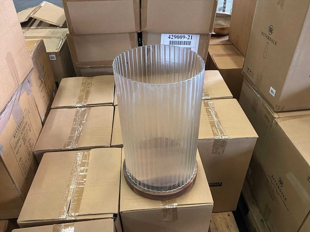 Riverdale lize windlicht 40cm - helder (2x) - afbeelding 3 van  7