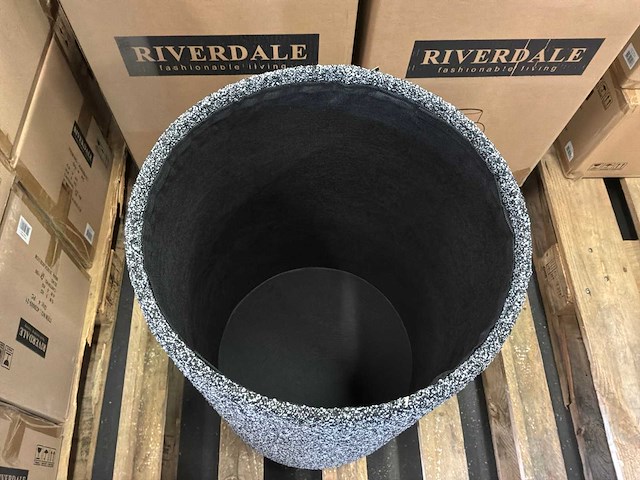 Riverdale opberg poef didi 60cm zwart boucle - afbeelding 2 van  8