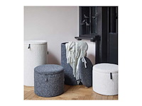 Riverdale opberg poef didi 60cm zwart boucle - afbeelding 1 van  8