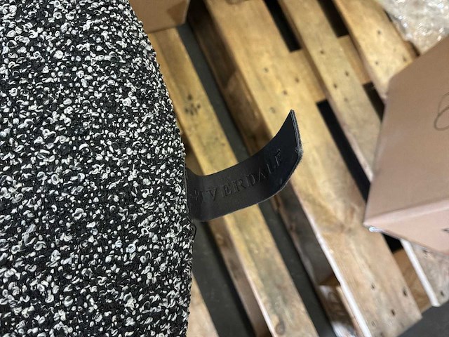 Riverdale opberg poef didi 60cm zwart boucle - afbeelding 6 van  8