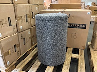 Riverdale opberg poef didi 60cm zwart boucle - afbeelding 2 van  9