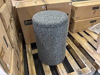 Riverdale opberg poef didi 60cm zwart boucle - afbeelding 5 van  9