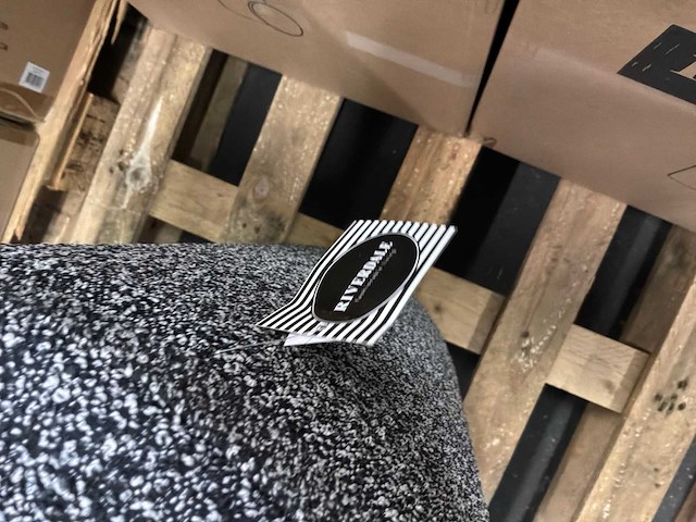 Riverdale opberg poef didi 60cm zwart boucle - afbeelding 8 van  9