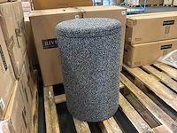 Riverdale opberg poef didi 60cm zwart boucle - afbeelding 5 van  10