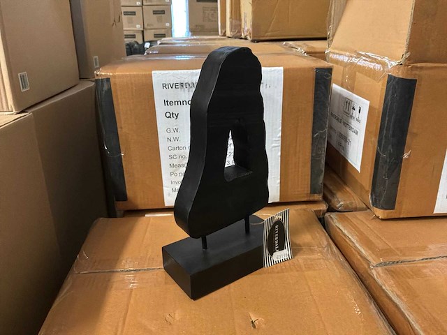 Riverdale ornament sonny 28cm zwart (4x) - afbeelding 2 van  5