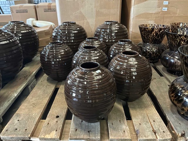 Riverdale partij vazen granada bruin (8x) - afbeelding 9 van  9