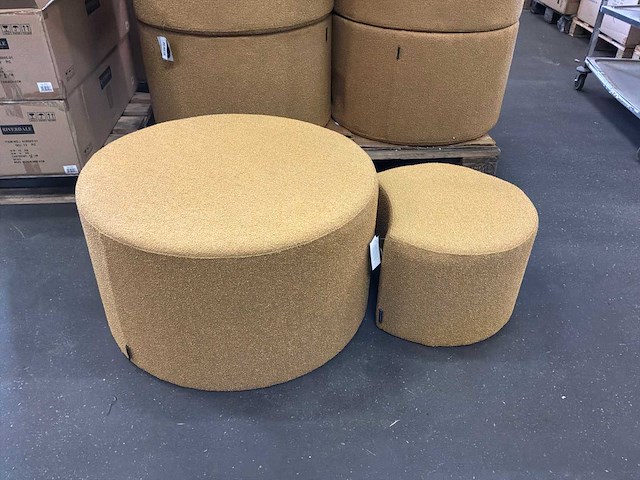 Riverdale poef didi 70cm oker boucle - set van 2 - afbeelding 8 van  11