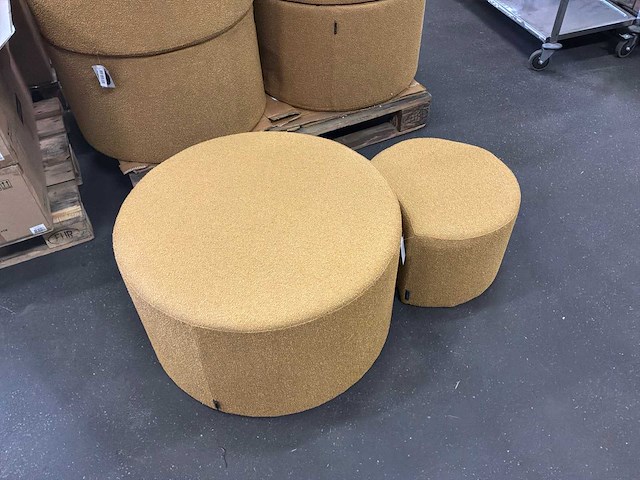 Riverdale poef didi 70cm oker boucle - set van 2 - afbeelding 9 van  11