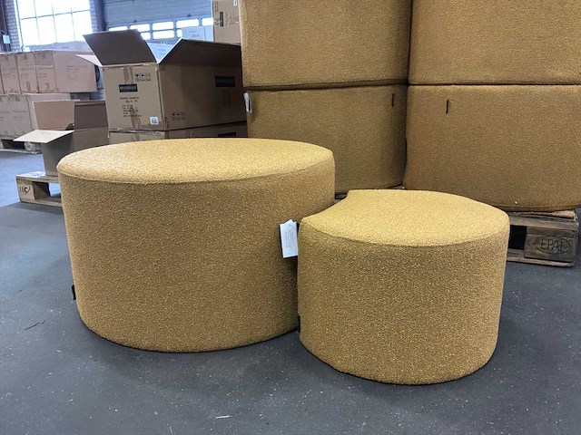 Riverdale poef didi 70cm oker boucle - set van 2 - afbeelding 3 van  9