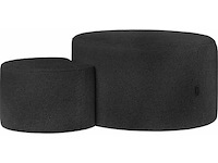 Riverdale poef didi 70cm zwart boucle - set van 2 - afbeelding 2 van  5