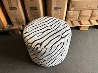 Riverdale poef nona crème/zwart - afbeelding 4 van  6