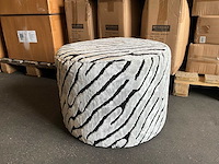 Riverdale poef nona crème/zwart - afbeelding 1 van  9