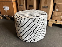 Riverdale poef nona crème/zwart - afbeelding 1 van  5
