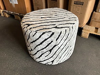 Riverdale poef nona crème/zwart - afbeelding 3 van  5