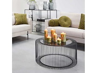 Riverdale salontafel rocco zwart 82 cm (2x) - afbeelding 1 van  3