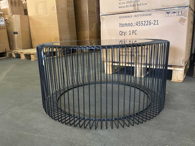 Riverdale salontafel rocco zwart 82 cm - afbeelding 4 van  9