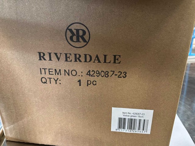 Riverdale sfeerlicht votive green 18 cm (3x) - afbeelding 6 van  7