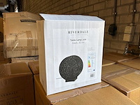 Riverdale tafellamp jule zwart 30 cm (2x) - afbeelding 3 van  4