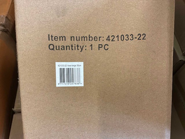 Riverdale vaas filia 30 cm beige - afbeelding 9 van  9