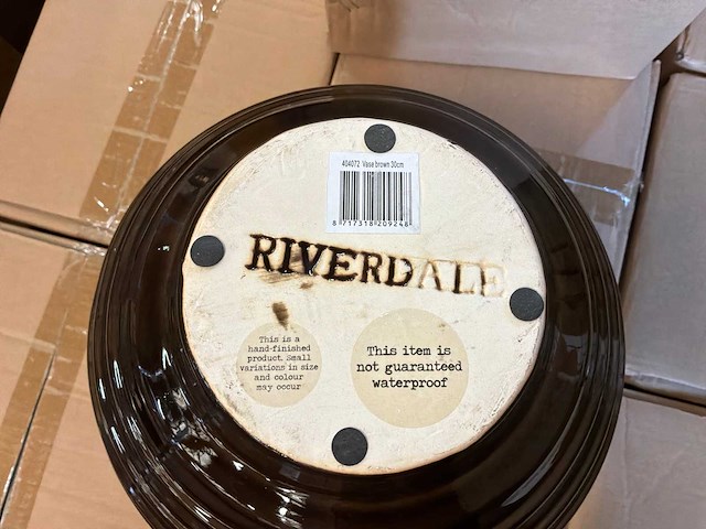 Riverdale vaas granada 30cm bruin - afbeelding 7 van  7