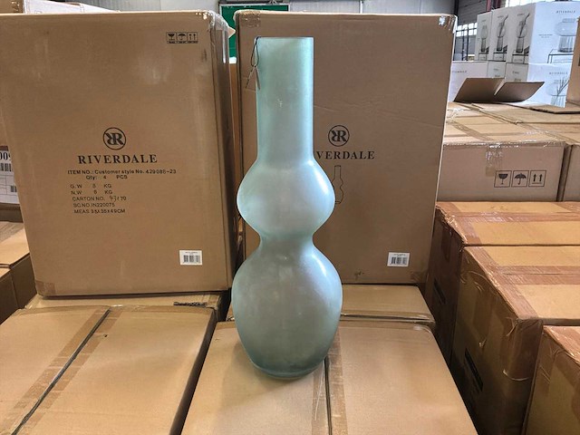 Riverdale vaas groen 45cm (2x) - afbeelding 2 van  7