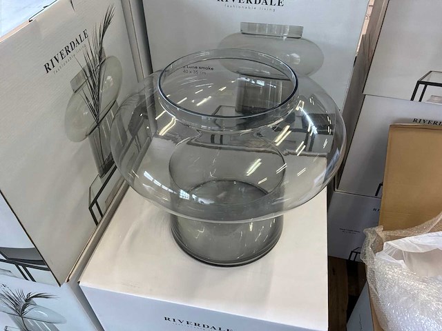 Riverdale vaas lune smoke 35 cm - afbeelding 3 van  5