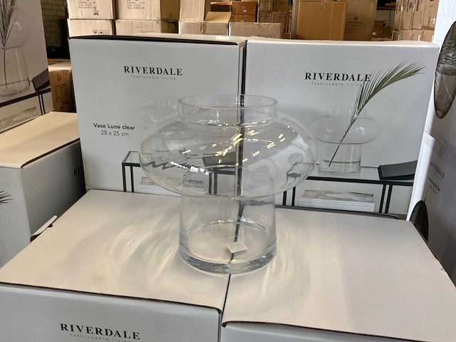 Riverdale vaas lune transparant 25 cm - afbeelding 4 van  6