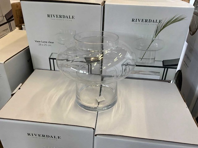 Riverdale vaas lune transparant 25 cm - afbeelding 5 van  6