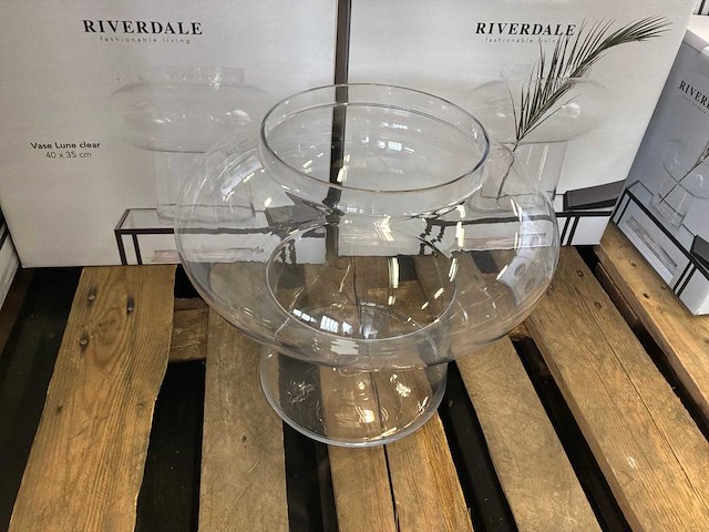 Riverdale vaas lune transparant 35 cm - afbeelding 4 van  6