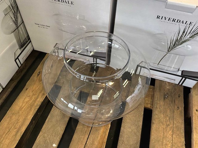 Riverdale vaas lune transparant 35 cm - afbeelding 5 van  6
