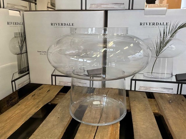 Riverdale vaas lune transparant 35 cm - afbeelding 2 van  5