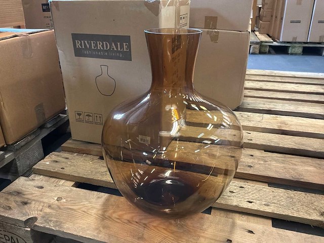 Riverdale vaas noon amber | ø31x40cm - afbeelding 2 van  5