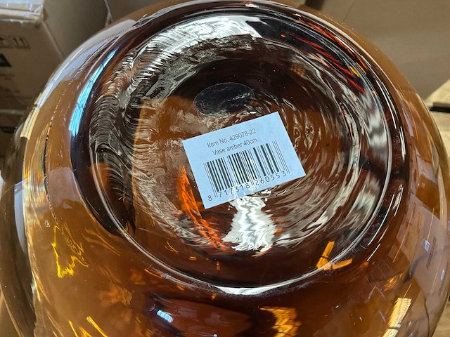 Riverdale vaas noon amber | ø31x40cm - afbeelding 3 van  3