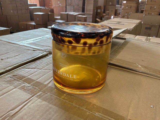 Riverdale voorraadpot amber 12 cm (4x) - afbeelding 2 van  6