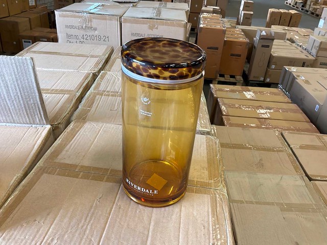 Riverdale voorraadpot amber 25 cm (3x) - afbeelding 5 van  6