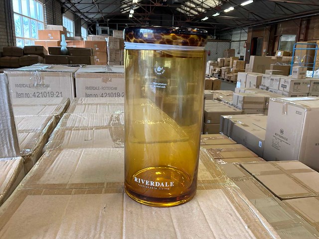 Riverdale voorraadpot amber 25 cm (4x) - afbeelding 3 van  6