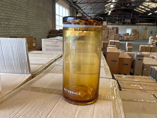 Riverdale voorraadpot amber 25 cm (8x) - afbeelding 1 van  1