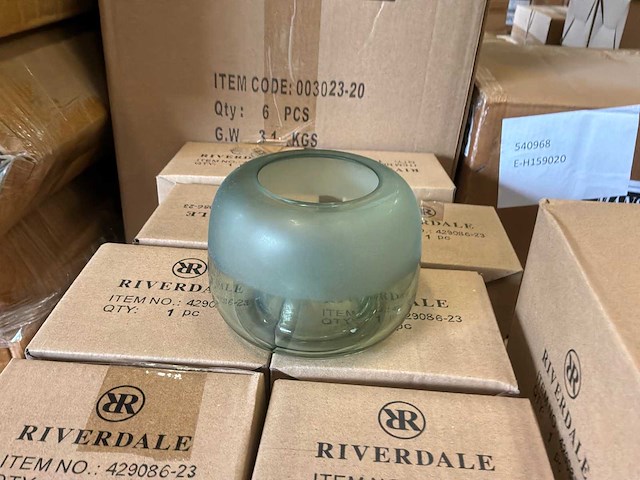 Riverdale votive windlicht 12cm (9x) - afbeelding 1 van  5