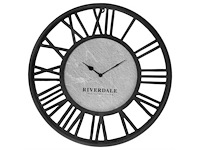 Riverdale wandklok derby zwart 50 cm (2x) - afbeelding 3 van  6