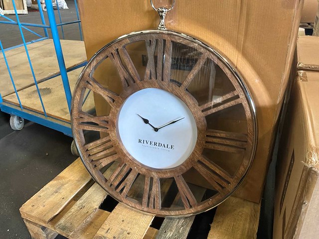 Riverdale wandklok luton silver 70 cm - afbeelding 3 van  10