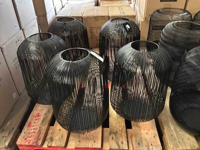 Riverdale windlicht 45 cm zwart (5x) - afbeelding 2 van  9