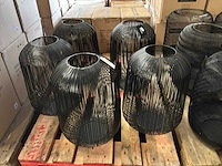 Riverdale windlicht 45 cm zwart (5x) - afbeelding 2 van  9