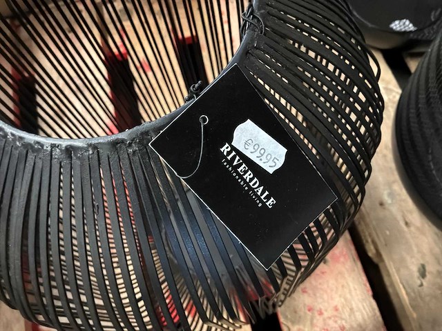 Riverdale windlicht 45 cm zwart (5x) - afbeelding 7 van  9