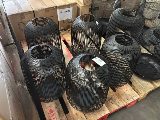 Riverdale windlicht 45 cm zwart (5x) - afbeelding 8 van  9