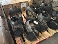 Riverdale windlicht 45 cm zwart (5x) - afbeelding 8 van  9