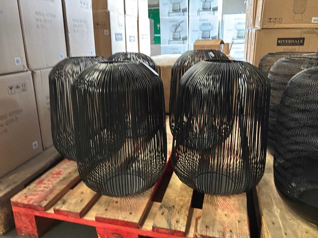 Riverdale windlicht 45 cm zwart (5x) - afbeelding 9 van  9