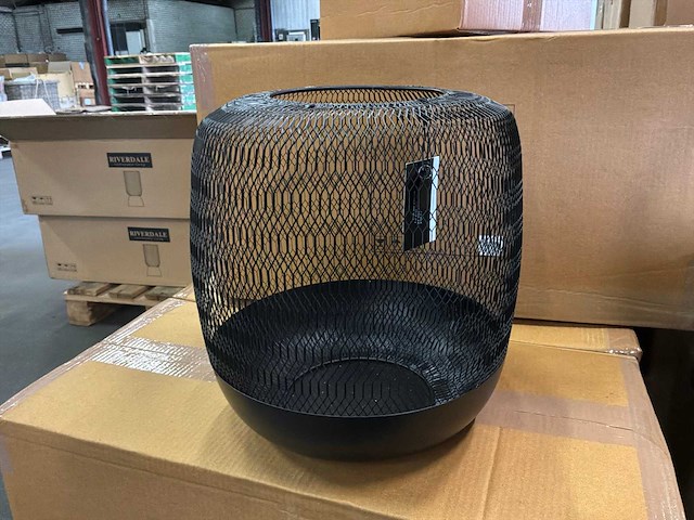 Riverdale windlicht oly 30cm zwart (4x) - afbeelding 2 van  7