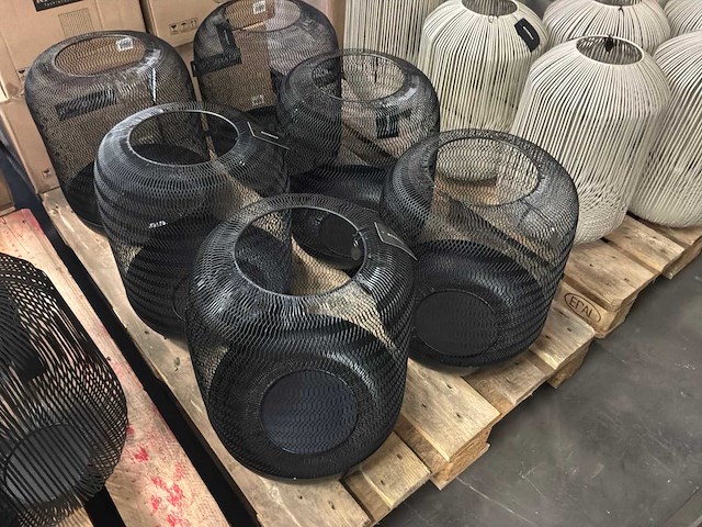 Riverdale windlicht oly 42 cm zwart (3x) - afbeelding 4 van  6