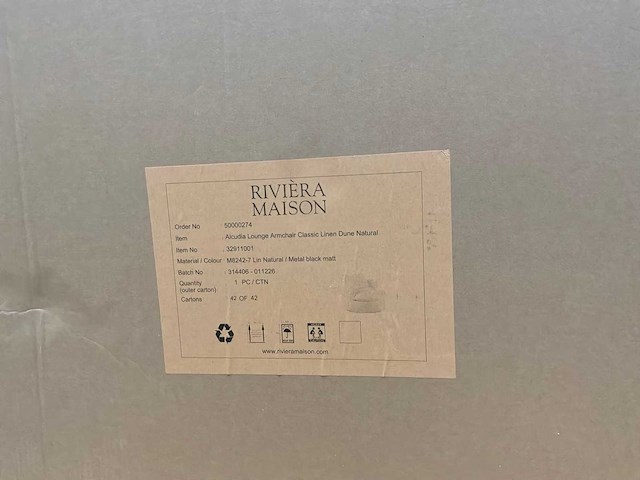 Rivièra maison alcudia lounge draaifauteuil - afbeelding 6 van  7